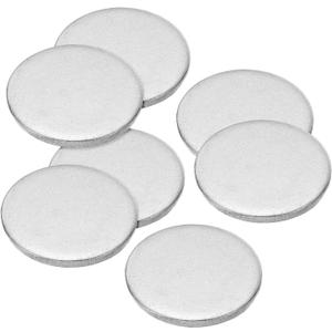 PATIKIL 20mm Steel Disc, 100Pcs Round Metal Stamping Blanks Tags Circle Stainless Steel Strike Plate DIY for Engraving Stamping Jewelry Craft