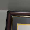 ELSKER&HOME 8.5x11 Diploma Frames with Mat, Classic Cherry Wood, 8.5x11 or 11x14 Inch - Double Matte Black with Gold Rim