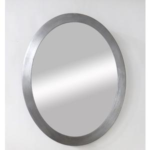 Silver Foil Oval Wall Mirror Hangs Vertical or Horizontal | Hardware Included | Ready to Hang 23" x 1.5" x 29"