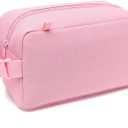 FlowFly Small Insulated Lunch box Portable Soft Bag Mini Cooler Thermal Meal Tote Kit with Buckle for Work, PinkWithBuckle