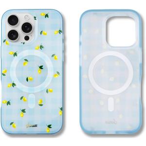 Sonix Phone Case for iPhone 16 Pro Max | Compatible with MagSafe | 10ft Drop Tested | Lemon Gingham