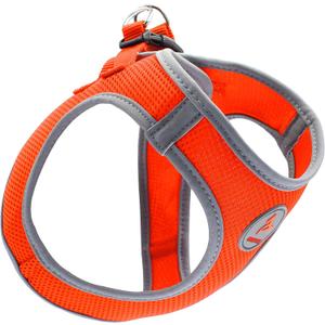 Kruz Dog Harness (Chest 16"-17", Weight 1015 lbs) Athletica Adjustable Heavy Duty No Choke Puppy Vest for Small Dogs Lightweight Air Mesh, Reflective, Puppy Essentials  Orange, Medium