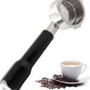 DFD 51mm Bottomless Portafilter Compatible with Gevi Espresso Machine, 51mm Portafilter 3 Ears with Prongs Thickness 4mm Fits for Yabano Included Portafilter Filter Basket Espresso Accessories