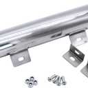 1 SET SHLPDFM Overflow Tank 14 OZ 2" X 10" Stainless Steel Radiator Coolant Overflow Puke Tank Polished Universal Fits for GM, Chevy, GMC, Cadillac, Pontiac, Buick, Ford, Chrysler, Dodge