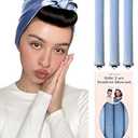 Littles Heatless Curls Overnight Rods Velvet Hair Curler to Sleep in No Heat Heatless Curling Iron Foam Sponge Flexi Rods Hair Rollers for Long Short Hair Care Styling Tools Black