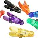 Brite Concepts Set of 7 Colorful Magnetic Multi-Clips to Hang Documents or Close Bags #16499, 1 Pack of 6 Clips