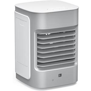 Portable Air Conditioners, Mini Air Conditioner Evaporative Cooler with 230ML Water Tank, Personal Air Conditioner for Room Office Desktop Camping,USB Powered, White-Black