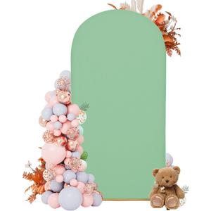 Arch Covers,Arch Backdrop Stand Fitted Cover for Wedding Birthday Party Ceremony Banquet Decoration(6.6FT,Mint Green,Cover Only)