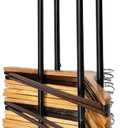 Hanger Stacker & Holder Organizer Stand, Portable Hanger Storage Rack, Large Wire and Velvet Hanger Holder for Laundry Room, Commercial Hanger Storage (Black Small - 25.6" H)