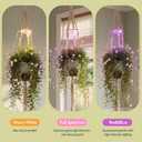 Hanging Plant Grow Lights for Indoor Plants with Timer, Wall Mounted Full Spectrum Pendant Growing Light with Macrame Plant Hanger, Ceiling LED Planta Luz for Potted Plants Home Decor