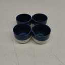 Set of 4 Ceramic Espresso Cups-4 oz, Blue & White Summer Coastline Design, Ideal for Espresso, Coffee, Tea, & More,Small Ceramic Coffee Mugs, Dishwasher & Microwave Safe