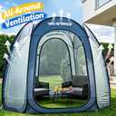 WildFinder 10x10 Pop Up Screen House Tent, Portable Screened Canopy with Mesh Walls, Waterproof Instant Gazebo, Backyard Shade Mosquito Tent for Patio, Backyard, Deck and Camping, Fits 4-6 Person