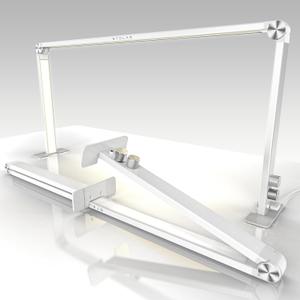 LED Desk Lamp 36W, 4000-6000K Dimmable Table Lamp, 3 Lighting Modes, Square Desk Light for Study, Model Building, Painting, Crafting-White