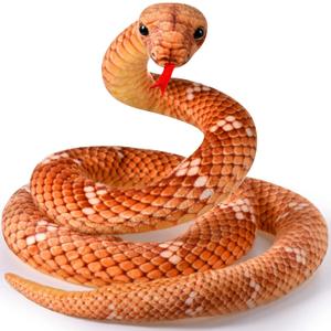 HyDren Giant Boa Constrictor Large Stuffed Animal Snake Realistic Giant Plush Stuffed Snake Toy 80 Inch Lifelike Animal Gifts for Kids Birthday Party Prank Props(Brown) HyDren Giant Boa Constrictor Large Stuffed Animal Snake Realistic Giant Plush Stuffed Snake Toy 80 Inch Lifelike Animal Gifts for Kids Birthday Party Prank Props(Brown)