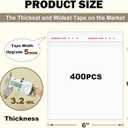 400PCS 6x6 Inches 3.2Mil Clear Cellophane Bags Self Sealing Cookies Bags Self Adhesive Resealable Cello Bag for Packaging Candy Cookies Party Favors Gifts,Thick