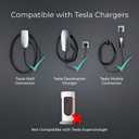 Lectron Tesla to J1772 EV Charging Adapter NACS Converter, 48 Amp & 240V, Compatible with Tesla High Powered Connectors, Destination Chargers & Mobile Connectors for J1772 Electric Vehicles (Black)