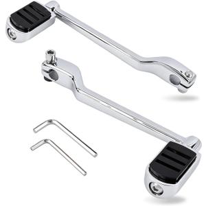 Aluminum Alloy Heel Toe Shifter Lever Pegs Compatible with Touring Street Glide Road King Road Glide Electra Glide 1988-2024, FL Softail 1986-2017, Trike 2008-2024 Chrome Front Rear Shift Peg