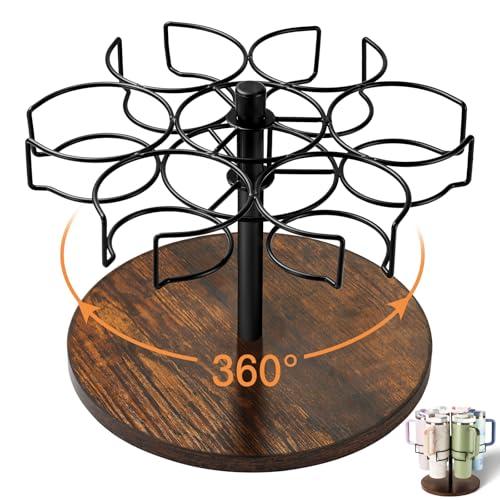 Stanley 40 oz Cup Organizer, Rotating Stanley Cup Holder, Water Bottle Organizer for Stanley Owala 40 oz Cup Tumbler Organizer Easy to Install