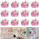 Wedding Centerpieces for Tables 12pcs Rose Ball Artificial Flower Arrangements 11" Silk Floral Half Balls for Party Home Valentine's Day Decoration-Pink