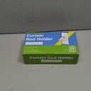 No Drill Curtain Rod Brackets, 10-Pack Self-Adhesive Curtain Rod Holders, Nail-Free Adjustable Hooks for 0.5-1.18 Inch Poles, Heavy-Duty Black Curtain Rod Hangers