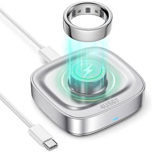 Charger Compatible with Oura Ring Gen 4,Portable Replacement Fast Charging Dock with USB-C Cable for Smart Ring (Size 7)