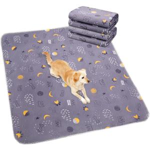 UPSKY Washable Pee Pads for Dogs 2 Pack 34" x 36" Reusable Puppy Pads Waterproof Pet Training Pads, Non-Slip Dog Mats Fast Absorbent Whelping Pads for Playpen, Potty, Crate, Bed