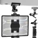 Sun Visor Tablet Holder for Car, Metal Clip Truck Visor Tablet Mount, 360° Rotating Visor Phone Clamp Mount with 1/4" Screw, for iPad Pro Air Mini, Galaxy Tab, iPhone, Camera, 4-11" Tablets