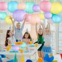 Pastel Paper Lanterns Decorative, Classroom Decor Macaron-Color Neon Hanging Paper Lantern Decorations for Easter Party Decorations, Baby Shower Wedding Birthday Mother's Day, 15Pcs