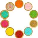 10Pcs Cute Boho Fridge Magnet-Handwoven Raffia Refrigerator Decorative Magnets for Office Kitchen Whiteboard Locker(10 Colors)
