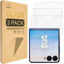 2 x Mr.Shield Screen Protector compatible with Samsung Galaxy Z Flip 7 5G (Front Screen Only) [Tempered Glass] [3-PACK] [Japan Glass with 9H Hardness]