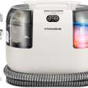 VIVOHOME Portable Multipurpose Carpet Cleaner Machine, 15s Fast Heating Spot Cleaner for Upholstery, 4 Detachable Brush Heads for Pets, Couch, Car Seats, Self-Cleaning, 14Kpa Strong Suction