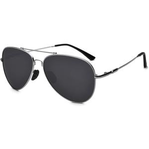 HUIHUIKK Polarizing Distance Sunglasses Tinted Gray Men Women Nearsighted Myopia Glasses These Are Not Reading Glasses