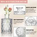 12pcs Mini Bud Vases As Wedding Centerpieces for Tables,Clear Bud Vases for Flowers,Small Flower Vases Suitable for Birthday Party,Anniversary,Wedding Reception,Baby Shower (Clear)