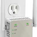 NETGEAR Dual-Band WiFi 5 Range Extender (EX6170)  Coverage up to 1,500 sq. ft., 25 Devices with AC1200 (up to 1200Mbps Speed)  Wireless Signal Booster & Repeater - Compact Wall Plug Design  White