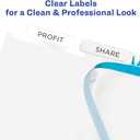 Avery 5 Tab Dividers for 3 Ring Binder, Easy Print & Apply Clear Label Strip, Index Maker Customizable White Tabs, 5 Sets (11436)