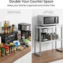 KUARBARR Stainless Steel Over Oven Shelf 12 x 36 Inch, Commercial 2 Tier Metal Over Table Shelf, 91 x 30 x 60 cm, 380 lbs Capacity for Restaurant, Kitchen, Garage & Workshop