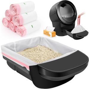 SZEE 120 Pack Automatic Litter Box Waste Bags, Drawstring Litter Box Liners