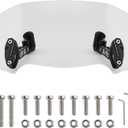 PACEWALKER Universal Motorcycle Windshield Extension Adjustable Motorbike Wind Deflector windscreen for Honda Suzuki Kawasaki Yamaha Harley Davidson Aprilia Most Motorcycle Scooter Dirt Bikes 30