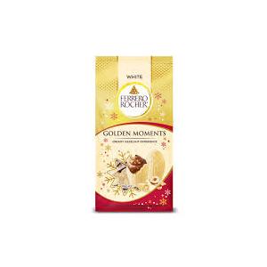 5 x Ferrero Rocher Golden Moments, Premium Milk Chocolate Hazelnut, Individually Wrapped Holiday Chocolate, 3.1 oz bag (EXP 04/20/26)