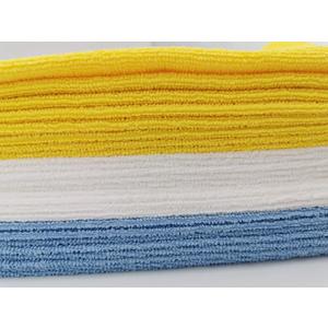 =Microfiber Cleaning Towel - 6 Pieces All Purpose Super Absorbent and Ultra Soft Non-Abrasive TBHMICROFIBER (Blue, Yellow, and White) 16"x11"