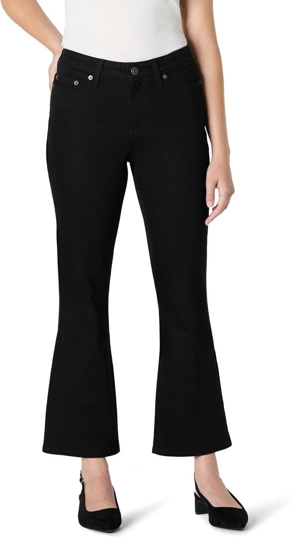 Amazon Essentials Women's Medium Stretch Mid-Rise Fashion-Forward Kick Crop Jeans, Size 12