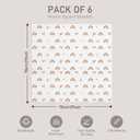 GLLQUEN BABY Receiving Blanket Boy Cotton Muslin Swaddle Blankets Girl Newborn Squares Breathable & Soft Thin Baby Blankets Cloths Double Absorbent Infant Swaddling Wrap - 6 Pack (Sun)