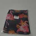 Fall Flamingo Table Runner, Autumn Maple Leaves Pumpkin Black Kitchen Dining Table Decoration, Seasonal Burlap Indoor Outdoor Home Decor Party Supply 13 x 72 Inches