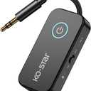 Bluetooth 5.4 Transmitter Receiver - 2-in-1 Bluetooth Wireless Audio Transmitter for Headphones or BT Devices - 3.5mm Audio Jack Adapter for TV, Airplane, Car, PC, Gym Equipment, Switch