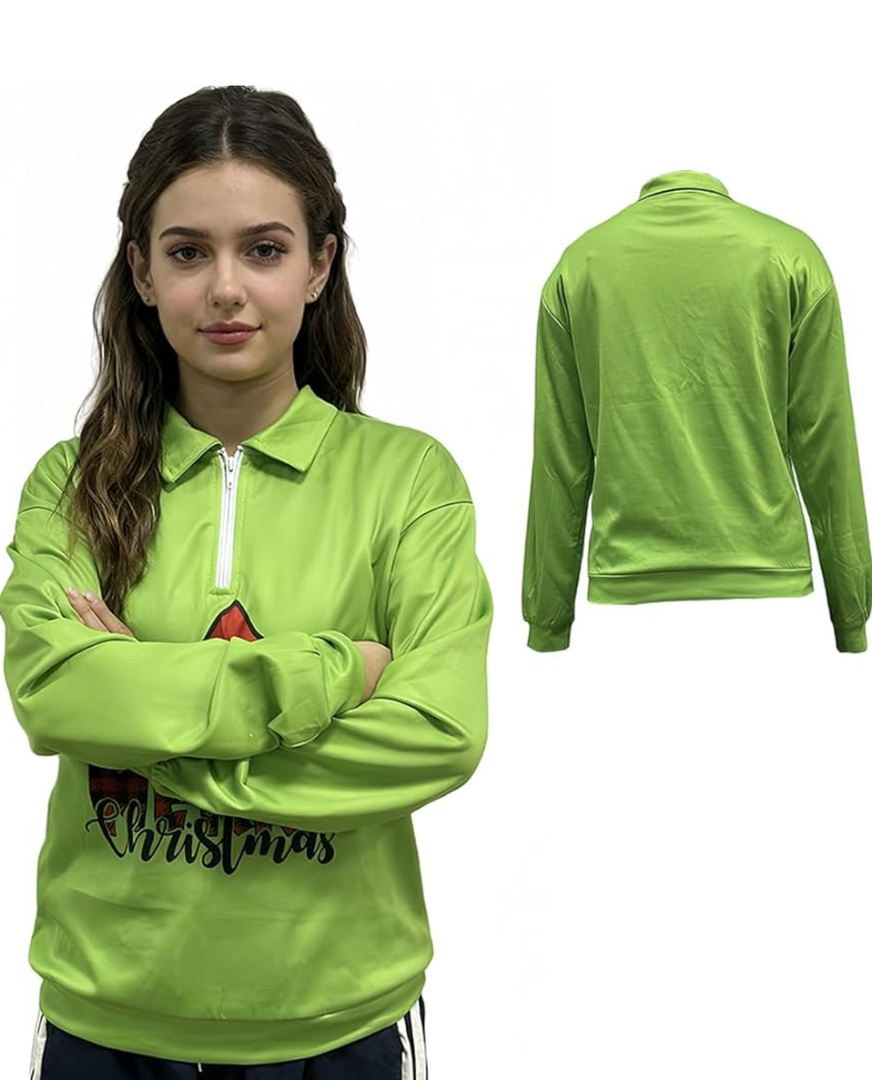 HYJXDLLS Hoodie Adult Hoody Sweatshirt Women Fashion Halloween Coat Party Individual Christmas, M, Green