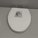 Bemis 1500EC Durable Wooden Toilet Seat, Easy Clean Hinges, Made in USA, Elongated, White, Pack of 1