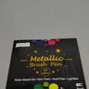 Dyvicl Metallic Brush Marker Pens - Metallic Pens Art Markers for Calligraphy, Brush Lettering, Black Paper, Rock Painting, Card Making, Scrapbooking, Fabric, Metal, Ceramic, Wine Glass, Set of 10