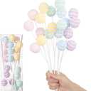 Christmas Tree Picks Decorations 5Pcs Macaron Pink Purple Lollipop Picks for Xmas Ornaments New Year Wedding Birthday Indoor Outdoor Party Decorations