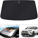 KUST Windshield Sun Shade for Toyota RAV4 2019-2022 2023 2024 2025 2026 Window Accessories Shade Sun Visor Cover Foldable Block UV Rays