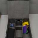 Mlikero Card Deck Case, Trading Card Storage Box for Magnetic Cards Holder and Hard Plastic Cards Protectors, Leather Magnetic Closure Deck Box Fit for MTG, TCG (C-3 Row XL, A1-Black)